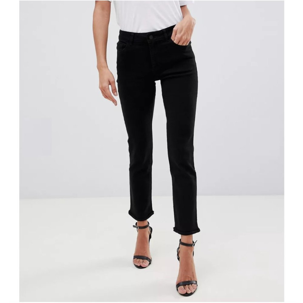 DL1961 Mara Ankle Instasculpt Straight Leg Jeans in Concrete Wash